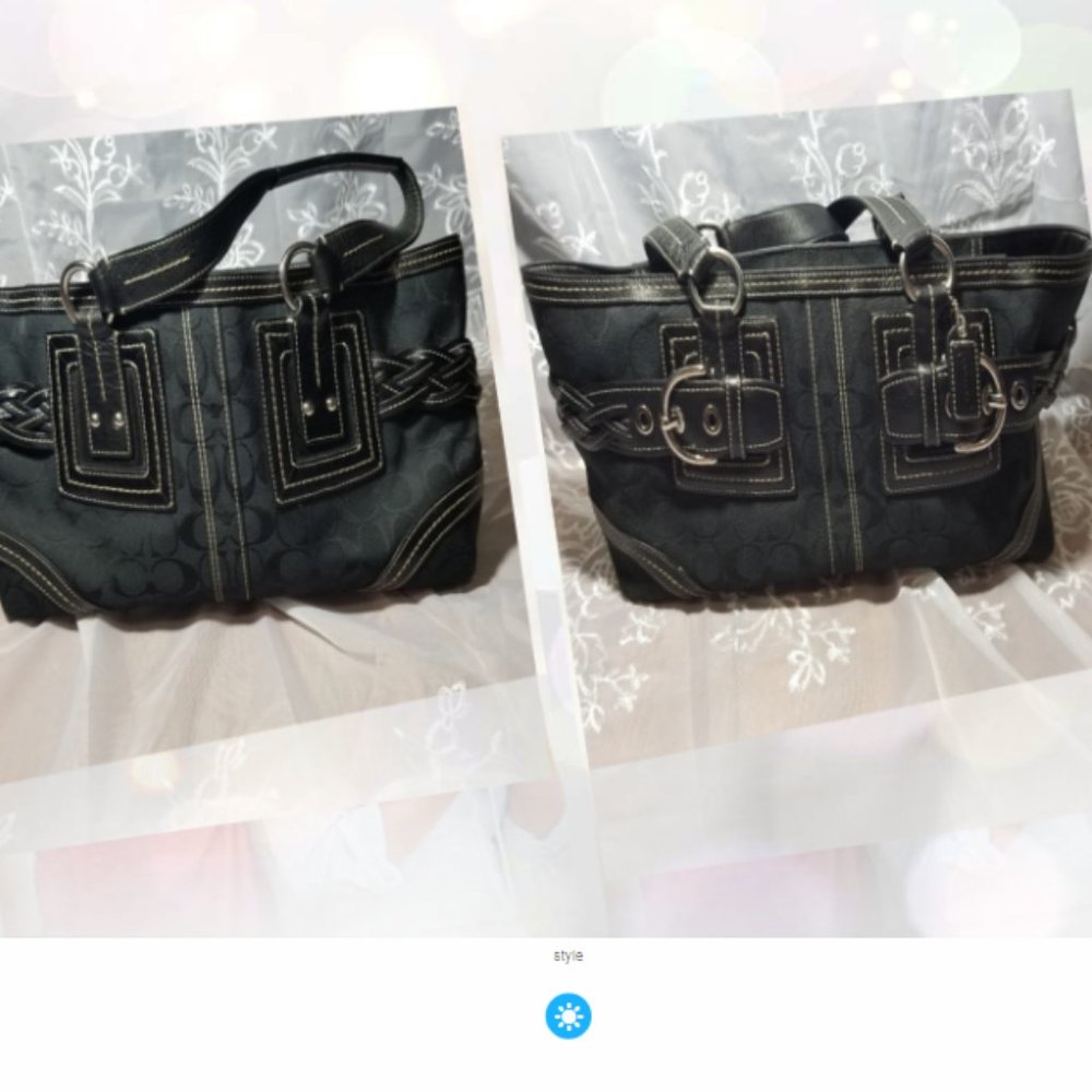 ⭐️CLEARANCE SALE⭐️👜HOST PICK👜 COACH Black Canvas & Leather Satchel - Picture 11 of 11